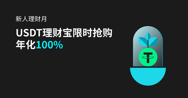 新人理财月： USDT 理财宝限时抢购，年化高达100%插图